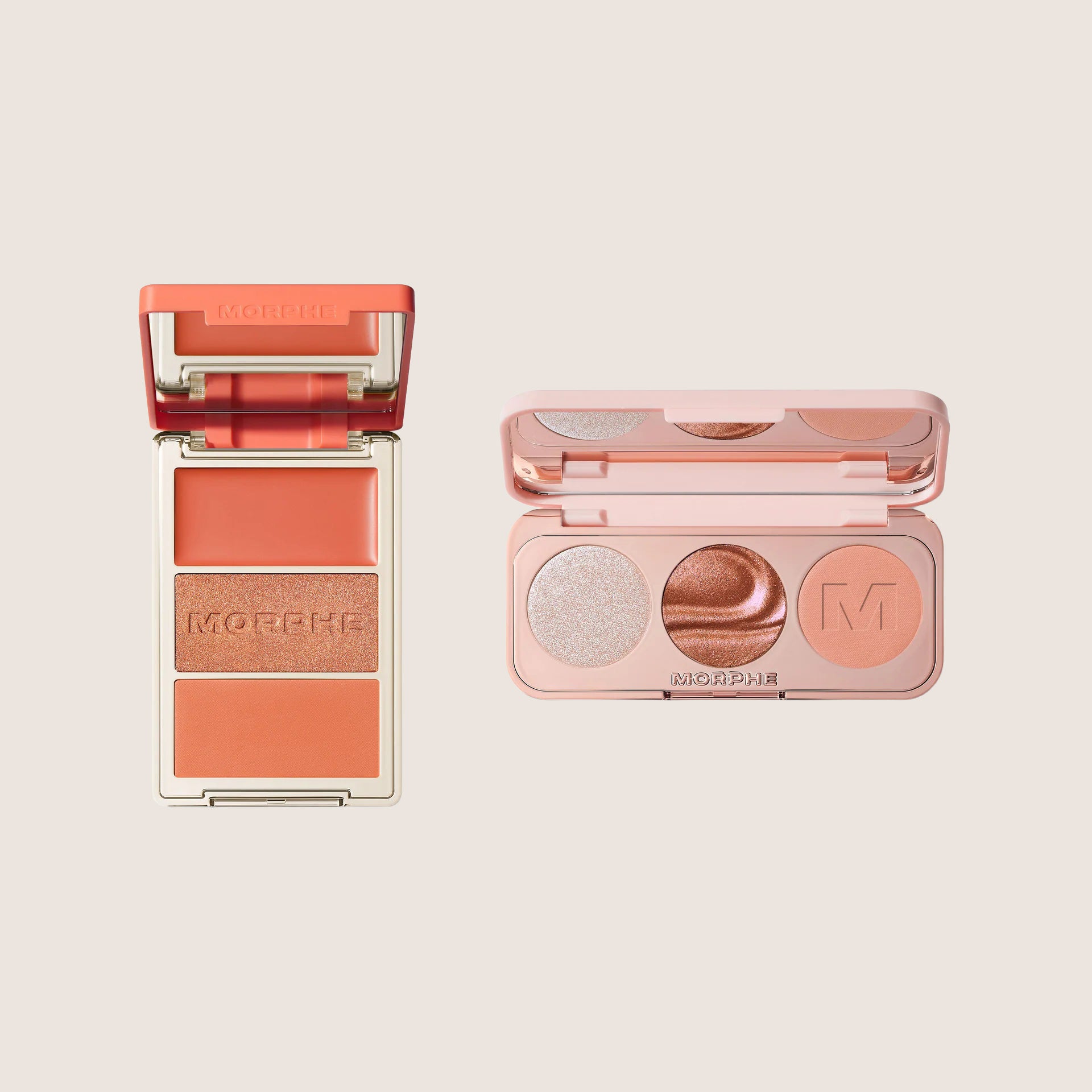 Morphe Summer Loving ChromaPlus Eyeshadow Trio & Cheek Thrills Face Trio Pigmented