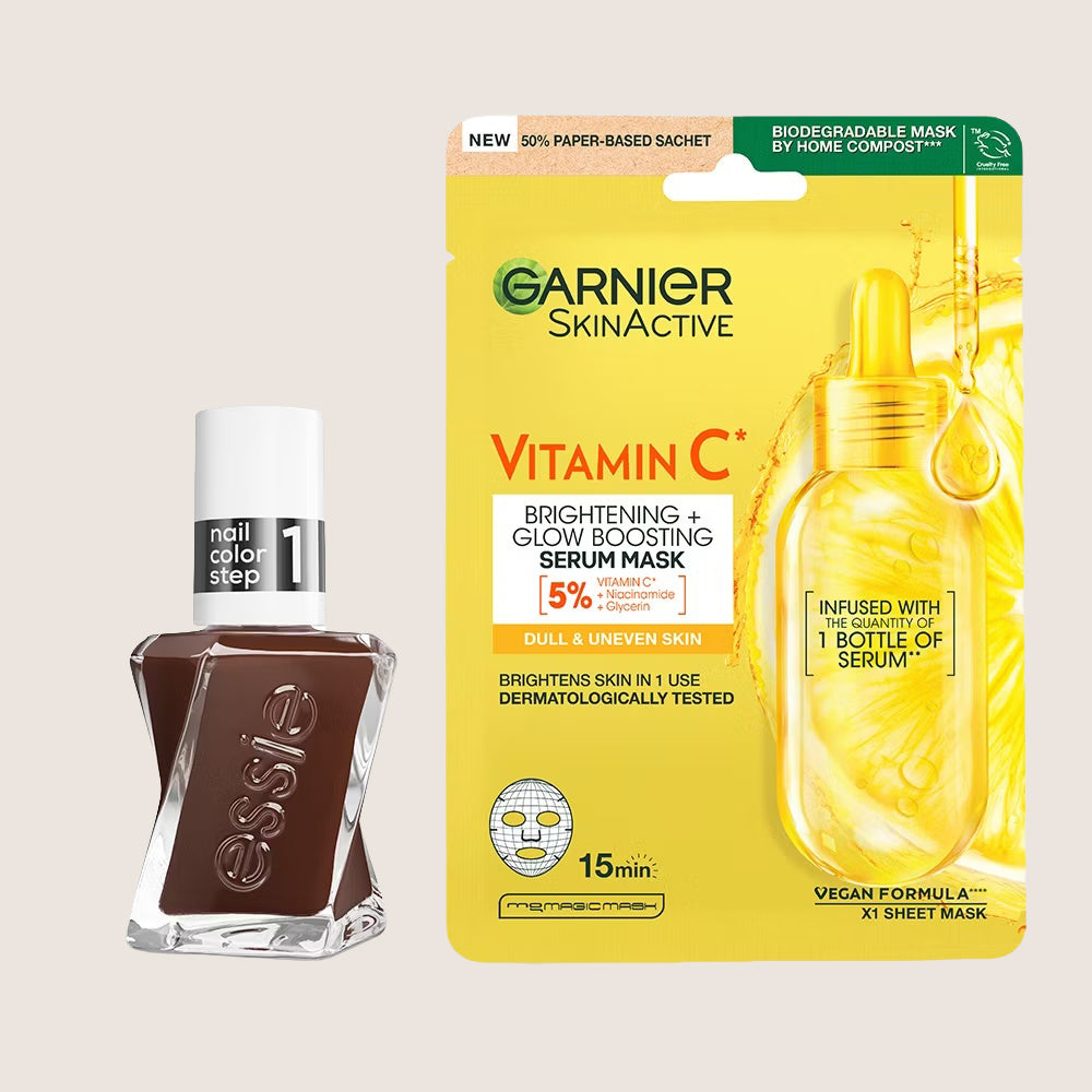 Essie Checked Out & Garnier Vitamin C Premium Quality