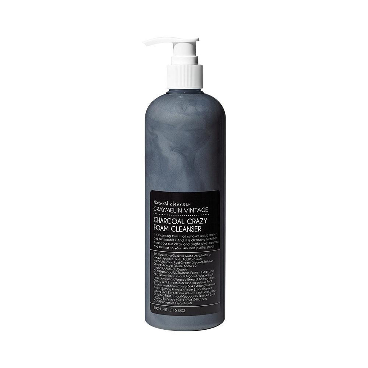 GRAYMELIN Charcoal Crazy Foam Cleanser 500ml