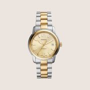 Fossil Women's Heritage Two-Tone Automatic Sapphire Crystal Bracelet Date Watch ME3228