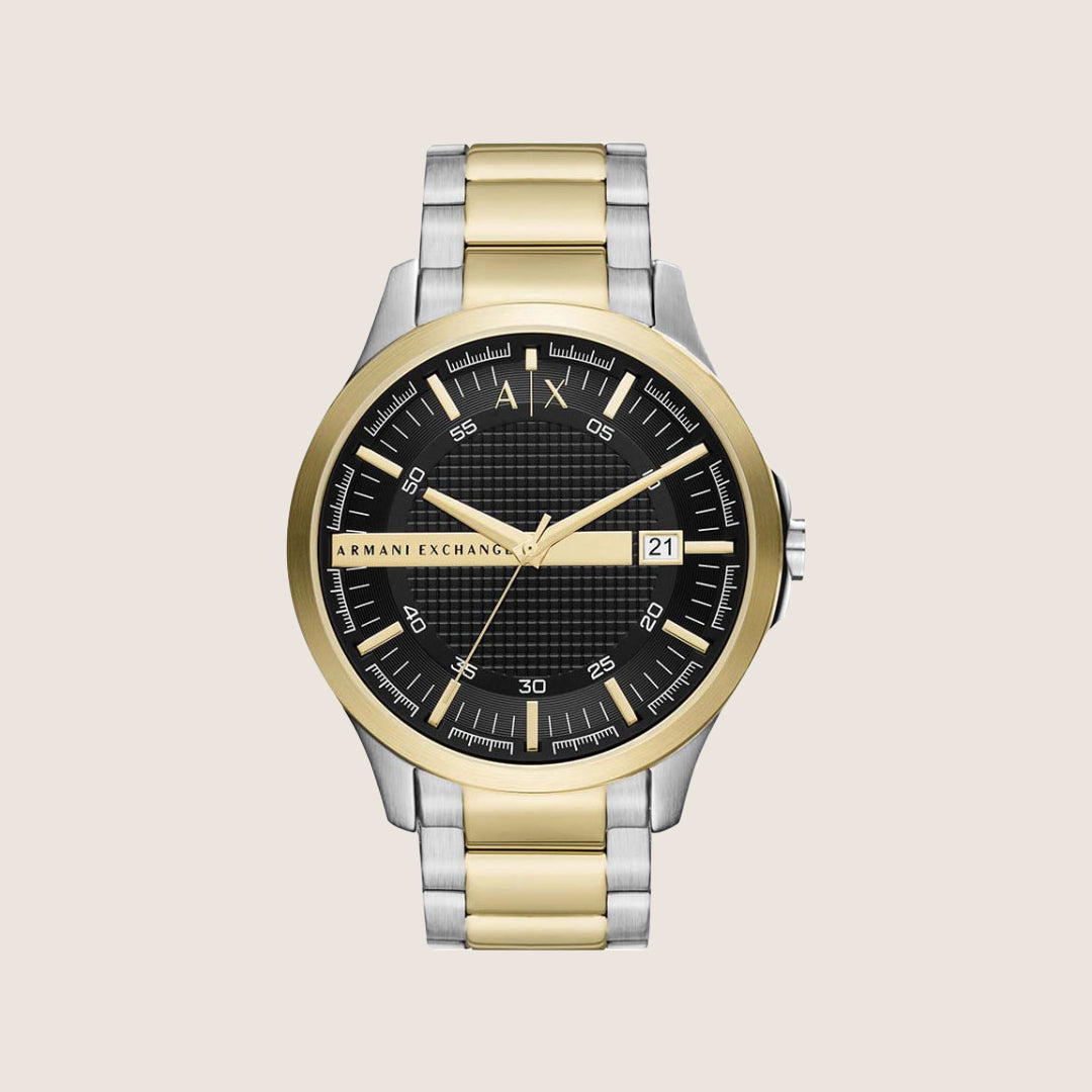 Armani Exchange Men's Dress Watch Two-Tone Steel Bracelet Fashionable AX2453