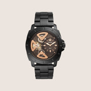 Fossil Mens Privateer Black Cushion Watch BQ2788