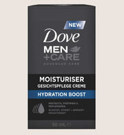 Dove Men+Care Hydration Boost Face Moisturiser for Normal to Dry Skin 50ml