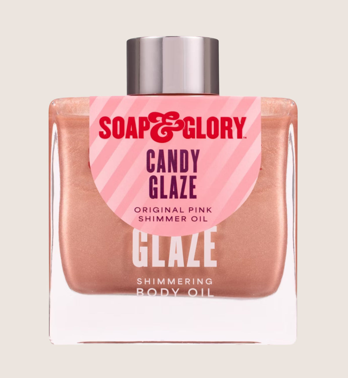 Soap & Glory Candy Glaze Original Pink Body Oil 100ml Bath & Body Gift Set For Her