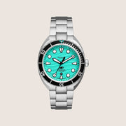 Fossil Mens Breaker Green Dial Two Tone Watch FS6066