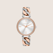 Michael Kors Women's Catelyn Clear Stone-Set White Dial Watch MK4634