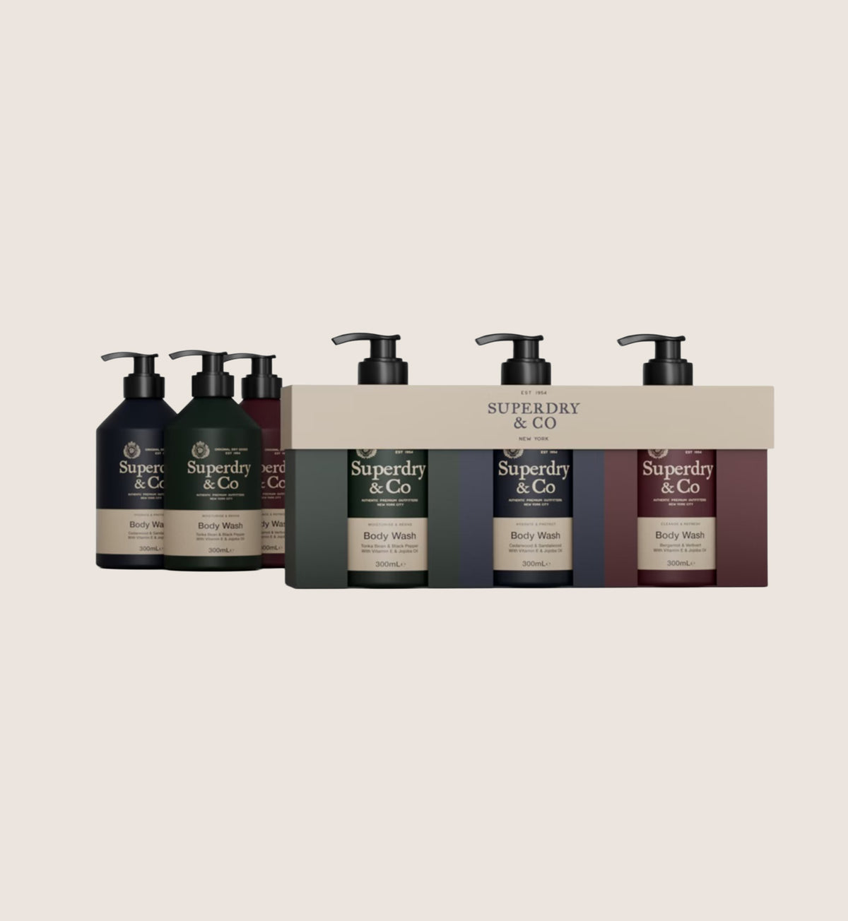 Superdry Body Wash Trio Set Three Signature Scents 3 x 300ml