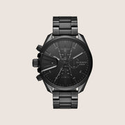 Diesel Mens MS9 Chronograph Black Dial Steel Bracelet Watch DZ4537