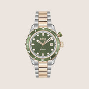 BOSS Men's Bossmatic Automatic Green Dial Two-Tone Bracelet Watch 1514181
