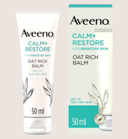 Aveeno Face CALM+RESTORE® Ultra Rich Oat Moisturising Balm for Very Dry & Irritated Skin Premium Skincare 50ml
