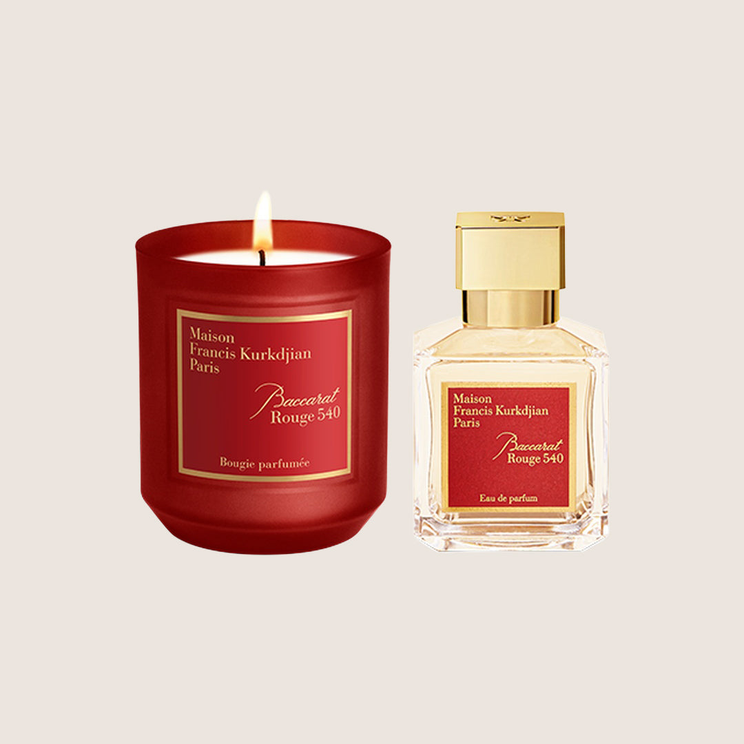 Maison Francis Kurkdjian Unisex Baccarat Rouge 540 Scented Candle and Eau de Parfum Signature Duo Set