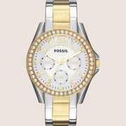 Fossil Riley Two Tone Steel Bracelet Watch ES3204