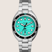 Fossil Men's Breaker Green Dial Silver Bracelet Watch FS6066