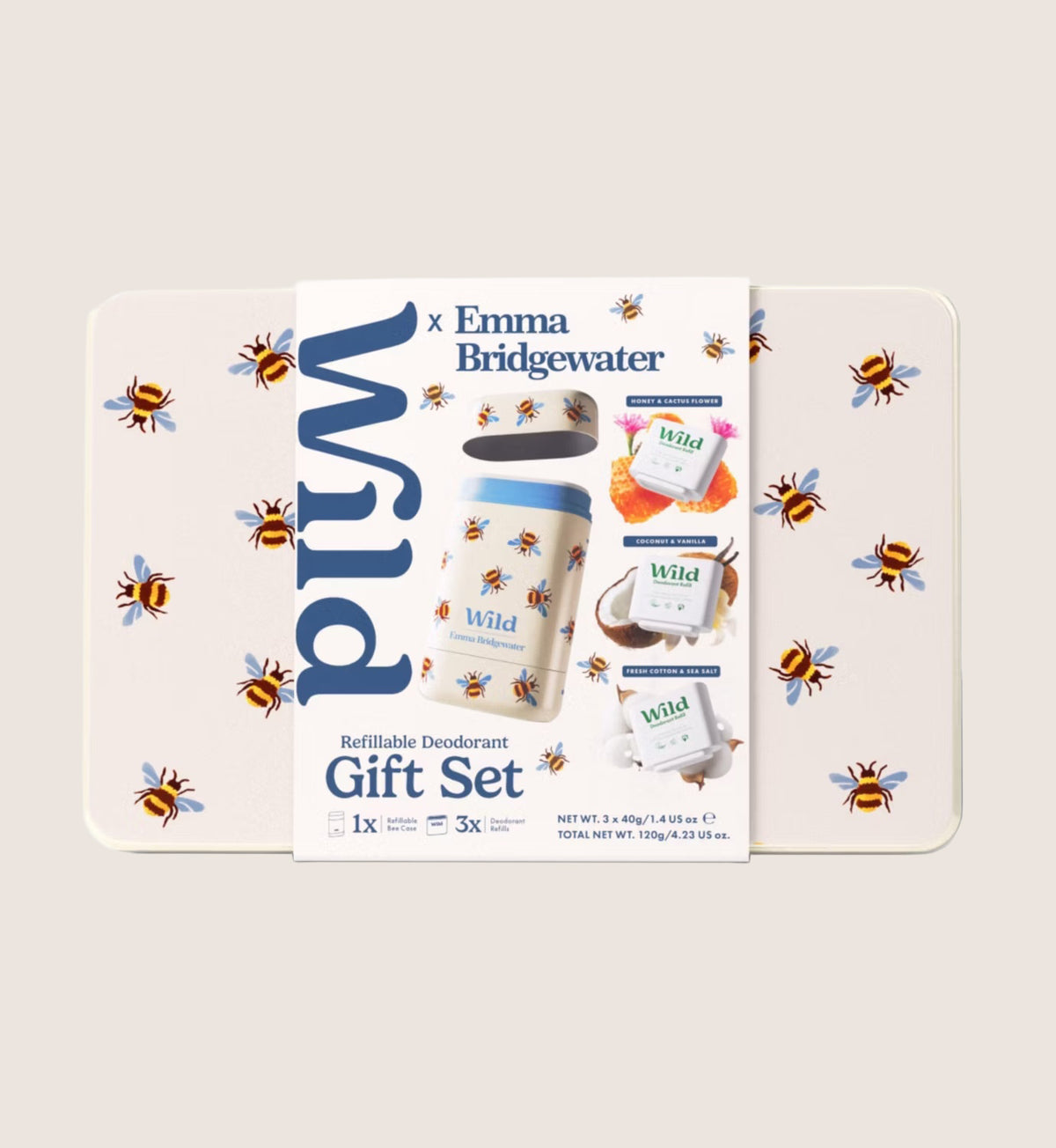Wild x Emma Bridgewater Emma Bridgewater Bee Giftset Tin Bath & Body Gift Set For Her
