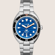 Fossil Men's Breaker Blue Dial Silver Bracelet Watch FS6064