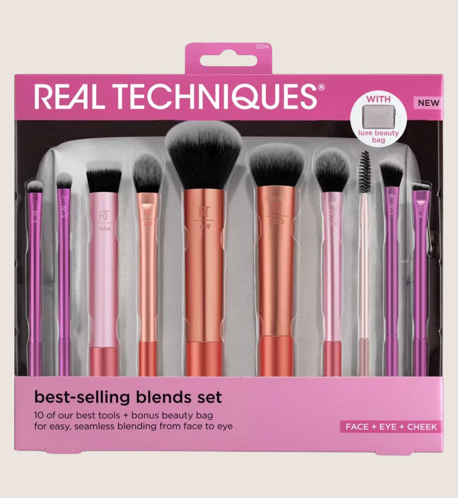 Real Techniques Best Selling Blends Brush Set Vegan & Cruelty Free
