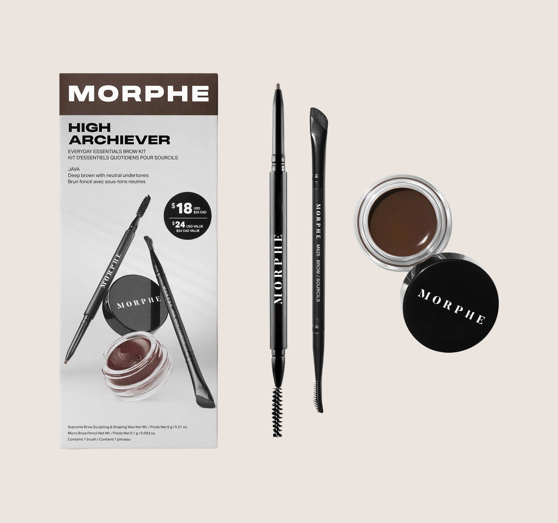 Morphe High Archiever Everyday Essentials Brow Kit Premium Formula
