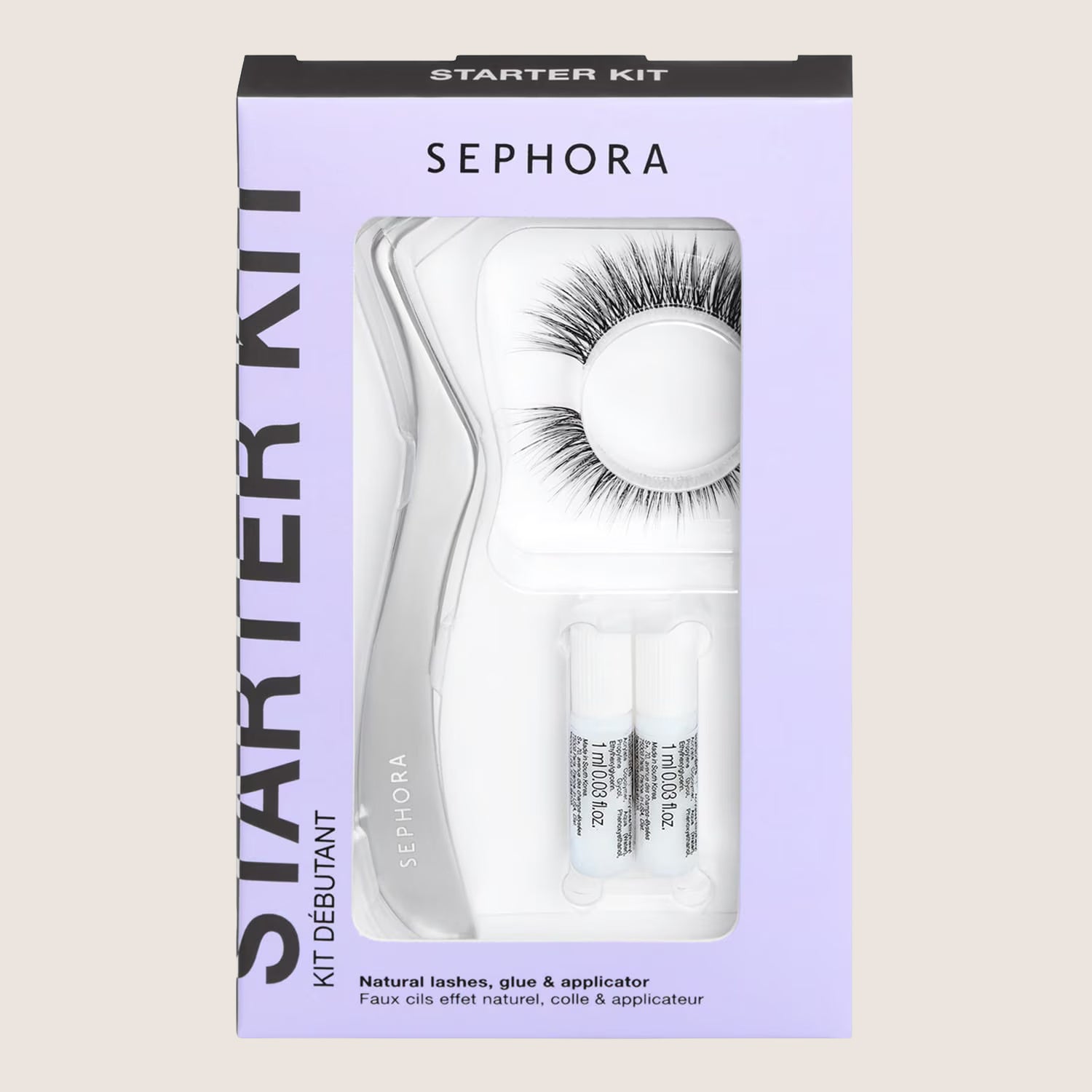 Sephora Collection Essential False Lashes Starter Kit Natural Lashes + Glue + Applicator