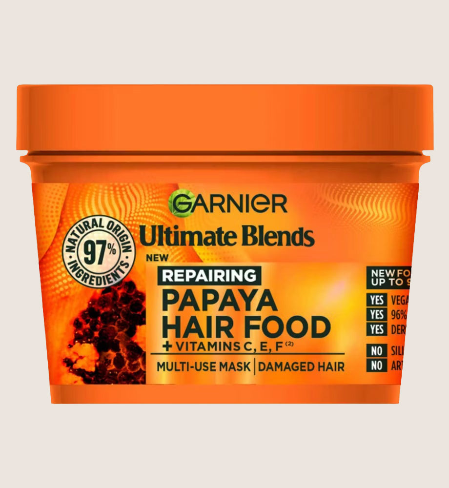Garnier Ultimate Blends Hair Food, Papaya 3-in-1 Damaged Hair Mask Treatment 400ml
