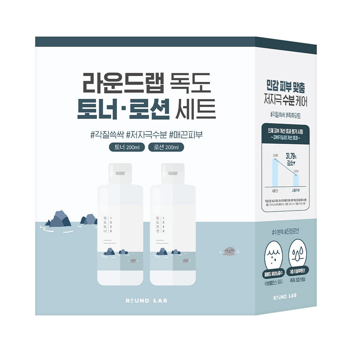 ROUND LAB 1025 Dokdo Toner + Lotion 200mL Special Set