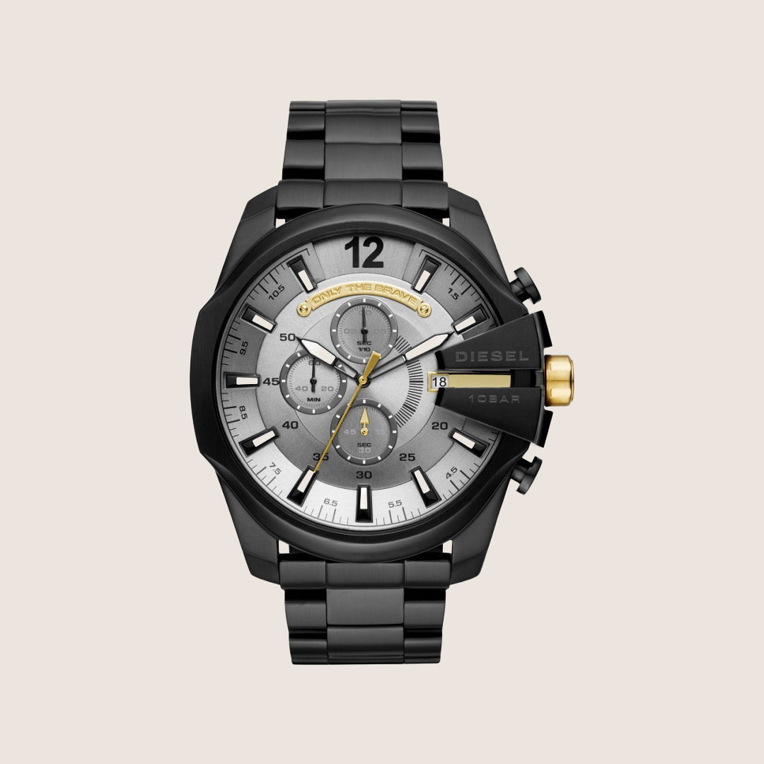 Diesel Mens Mega Chief Chronograph Gunmetal Dial Watch DZ4479