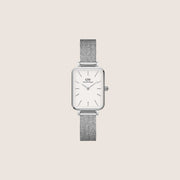 Daniel Wellington Women's Quadro Sterling Silver White Dial Watch DW00100438
