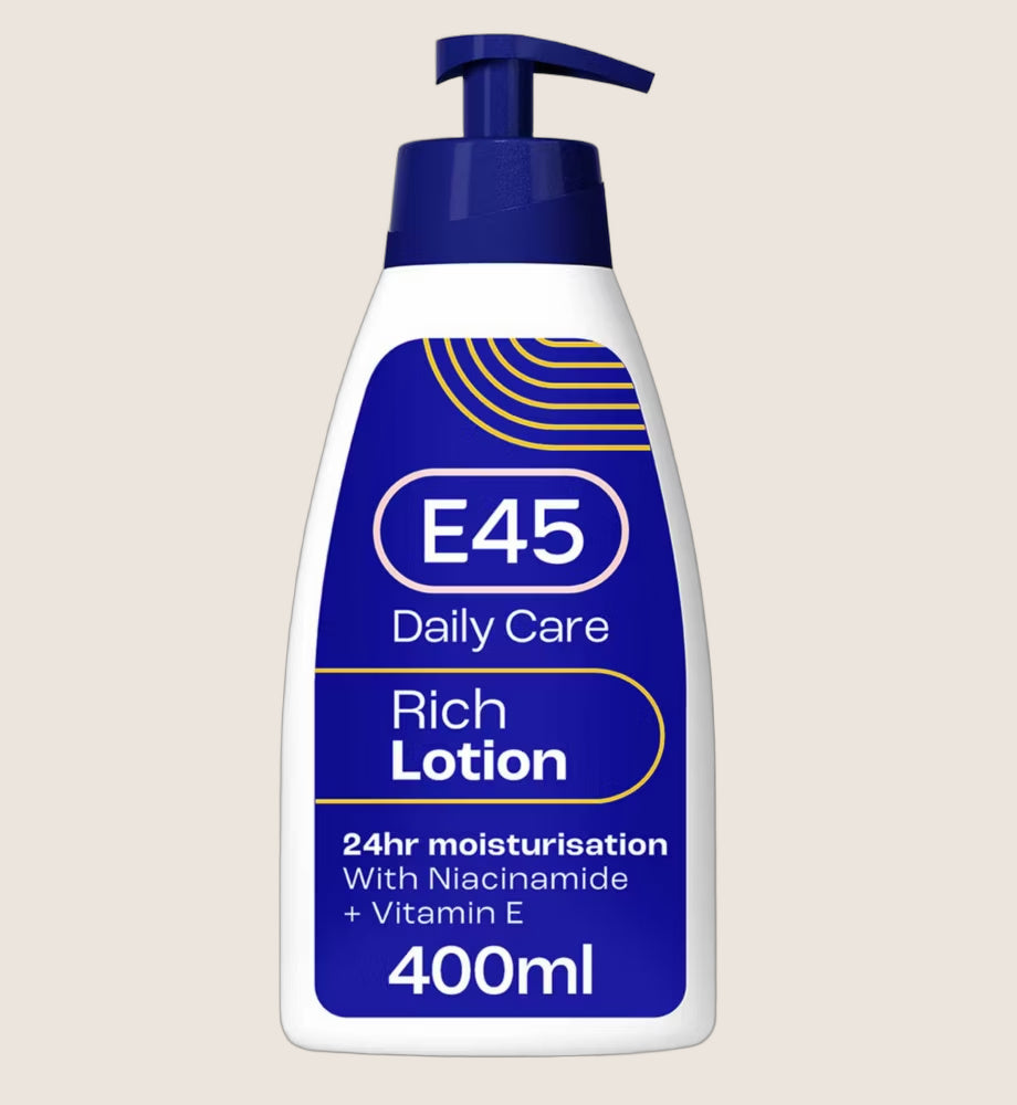 E45 Rich 24h Body Lotion Moisturiser with Primrose Oil 400ml