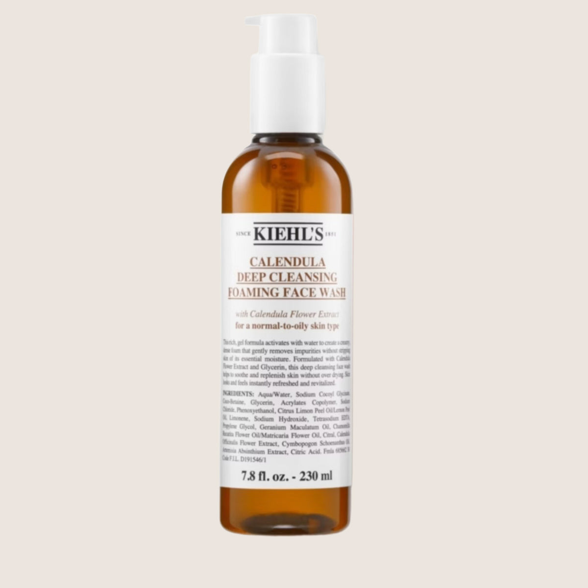 Kiehl's Calendula Deep Cleansing Foaming Face Wash with Calendula Extract 230ml