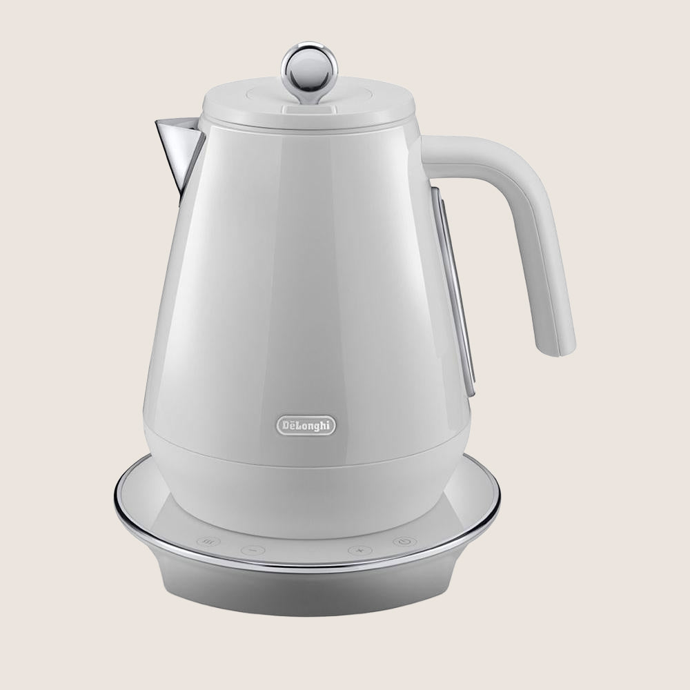 DELONGHI Eclettica Variable Temperature KBY3011.W Jug Kettle 5 Temperature Settings 1.7L - Whimsical White
