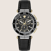 Versace Mens Watch Black Leather Chronograph Bold VE3L00222