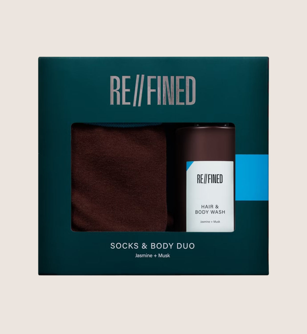 RE//FINED Jasmine & Musk Sock & Body Duo Hair & Body Wash + Socks 250ml + socks