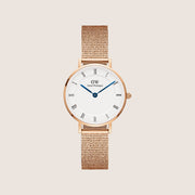 Daniel Wellington Women's Petite Rose Gold Steel White Dial Watch DW00100681