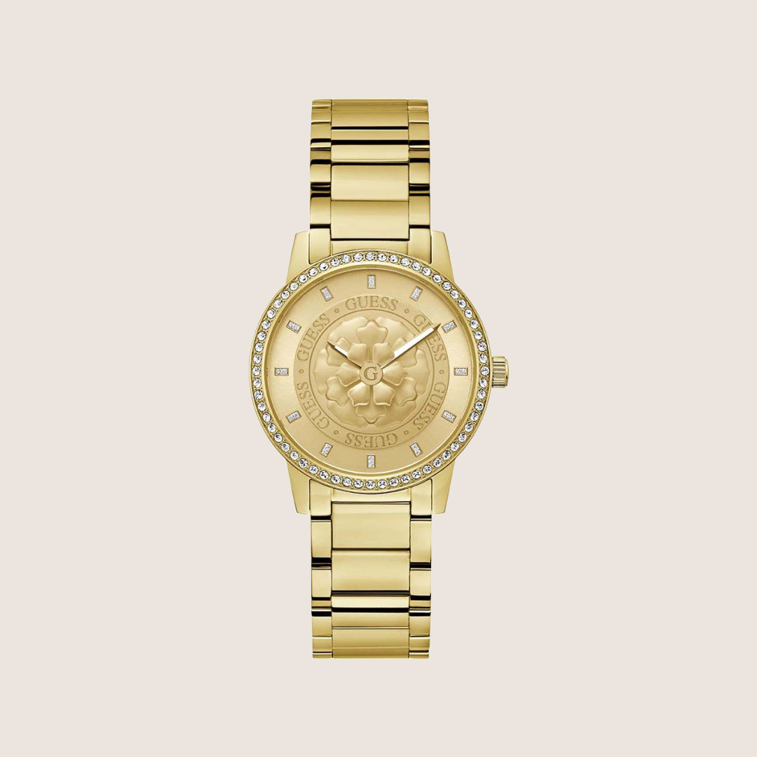 Guess Women's Trend Watch Crystal-Set Gold Dial GW0747L2