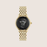 Versace Ladies Medusa Alchemy Watch All-Gold Sapphire Crystal VE6F00523