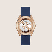 Guess Women's G Twist Watch Silver Dial W0911L6