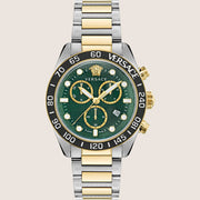 Versace Mens Greca Dome Watch Emerald Dome Chronograph VE6K00423