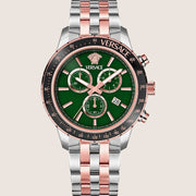 Versace Mens Watch Green Dial Tachymeter Chronograph VEZCA0424