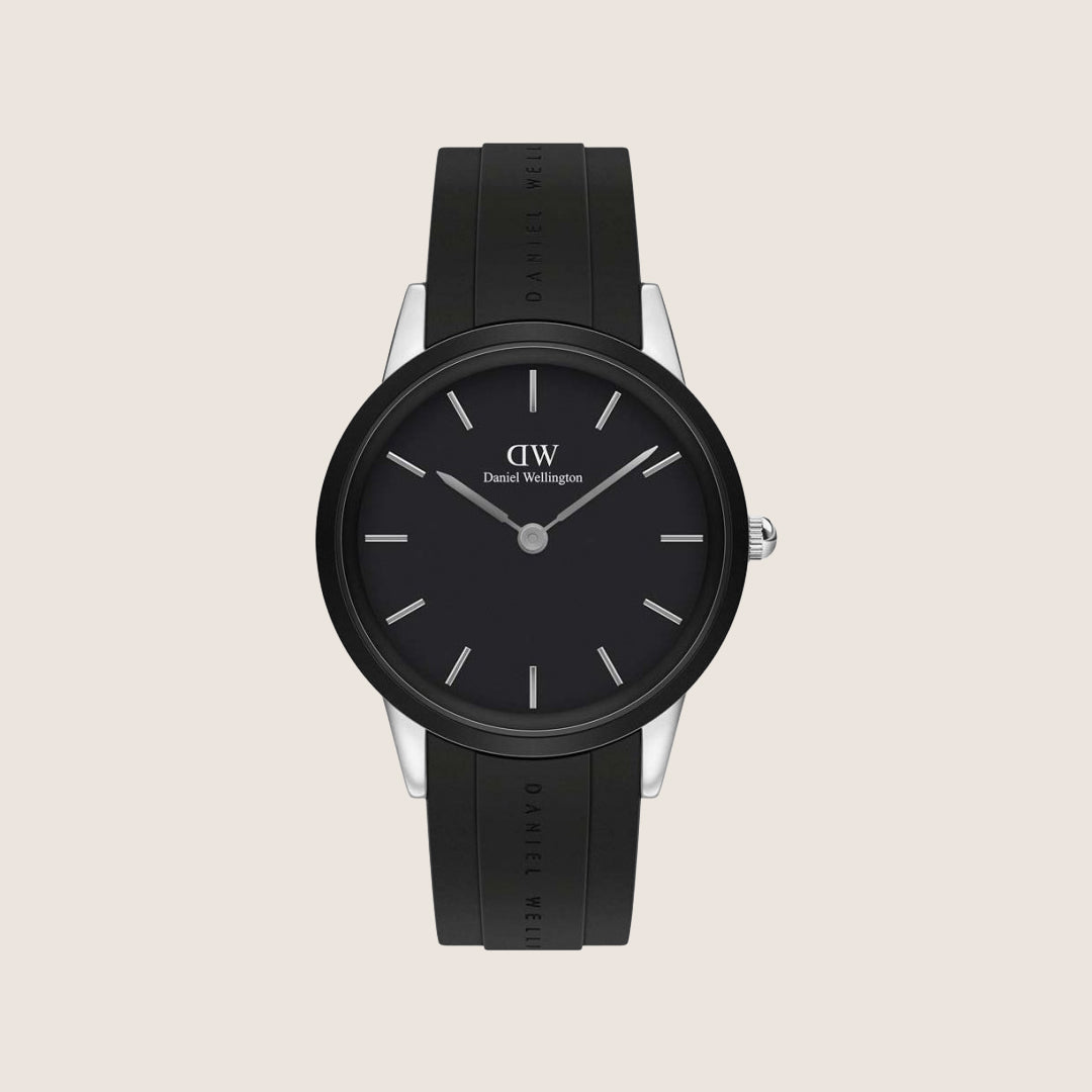Daniel Wellington Women's Iconic Motion Black 40mm Rubber Dial Watch DW00100436