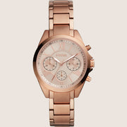 Fossil Modern Courier Rose Gold Steel Bracelet Watch BQ3036
