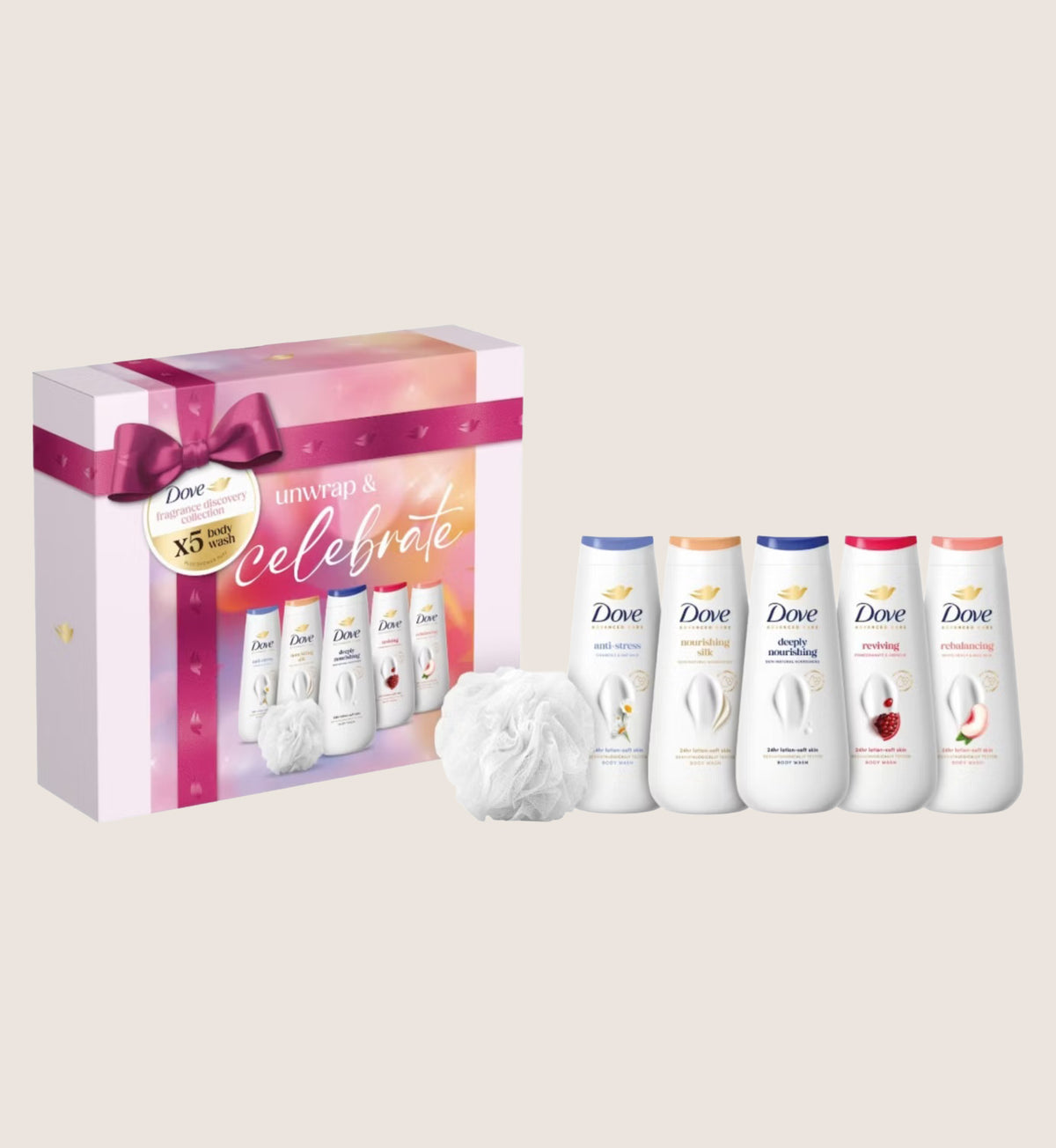 Dove Celebrate Body Wash Collection Bath & Body Gift Set For Her