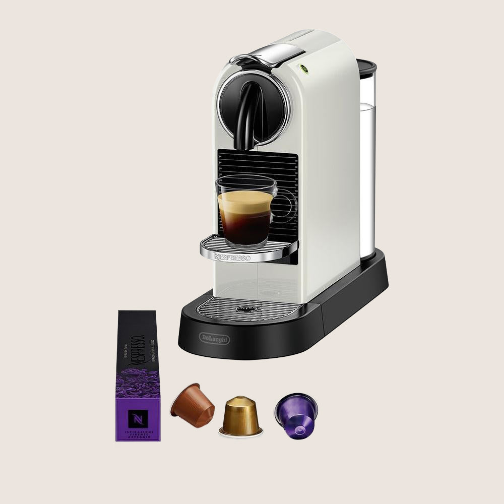 NESPRESSO by De'Longhi Citiz EN167.W Pod Coffee Machine 25-Second Heat-Up 19-Bar 1L - White