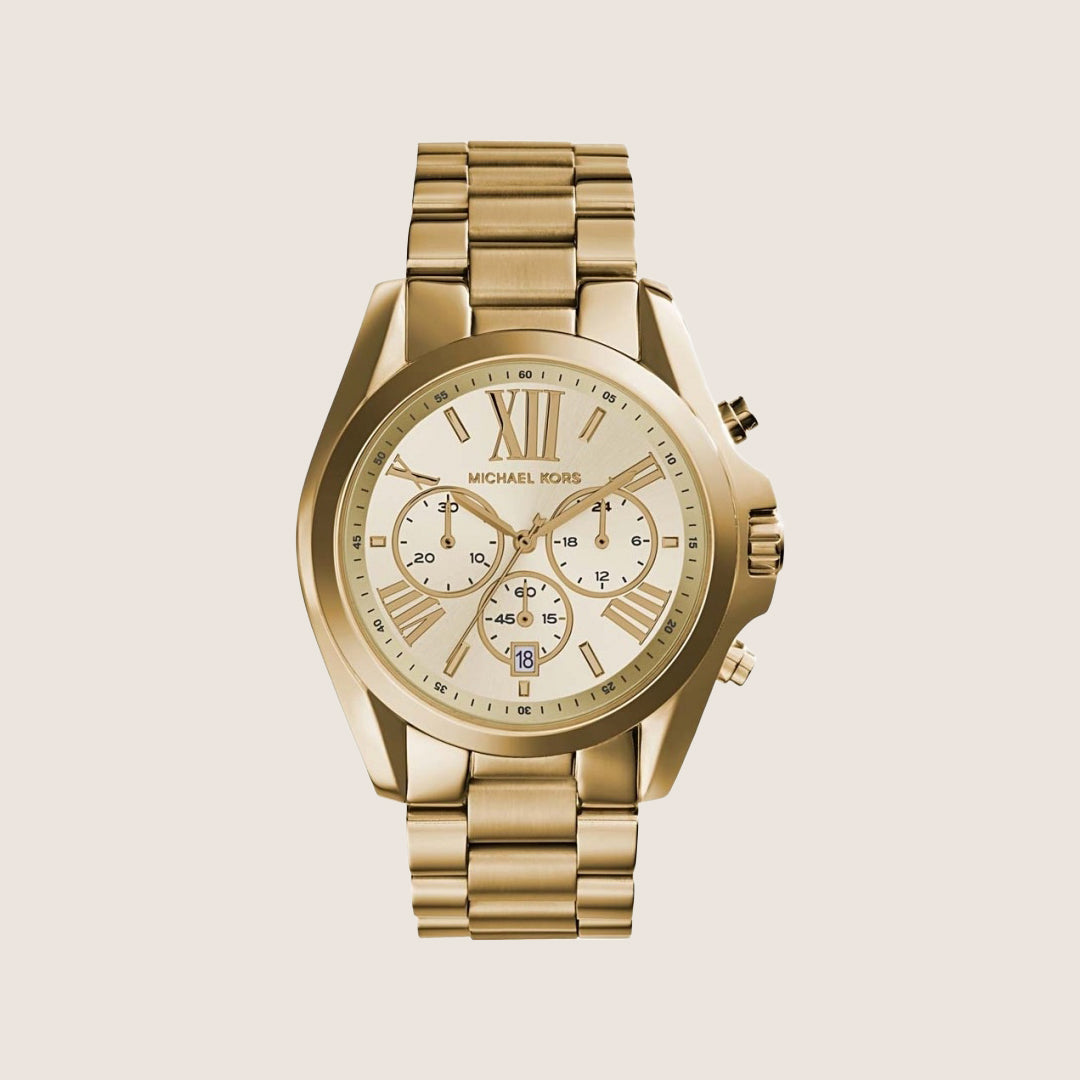 Michael Kors Women's Bradshaw Chronograph Gold Dial Watch MK5605