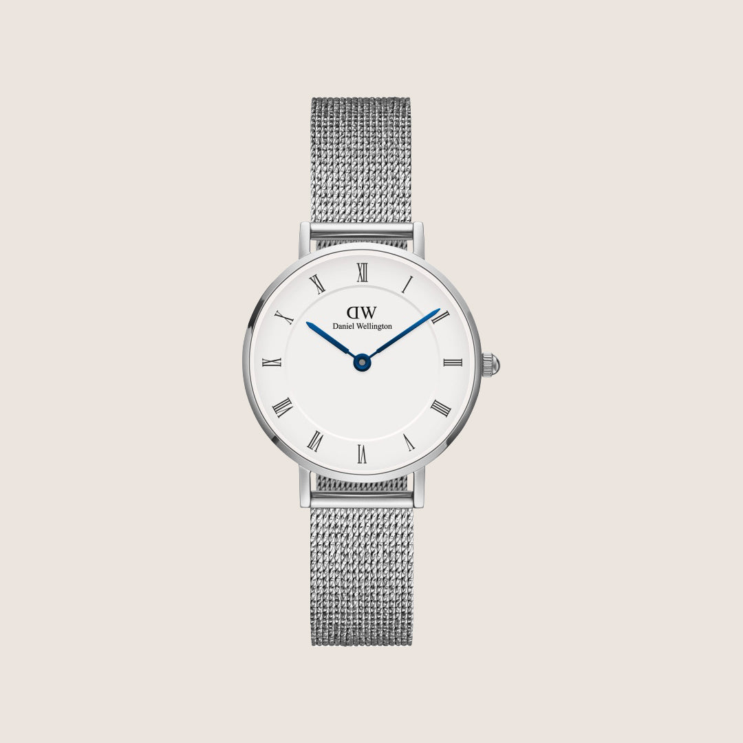 Daniel Wellington Women's Petite Silver Steel White Dial Watch DW00100684