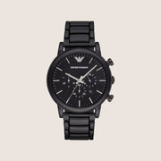 Emporio Armani Men's Watch Black Dial Black Steel Bracelet AR1895