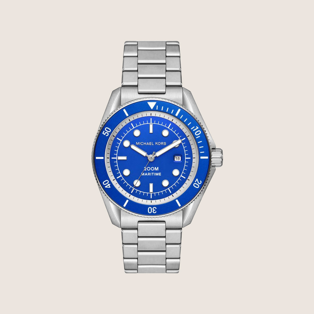 Michael Kors Men's Maritime Black Dial Two-Tone Stainless Steel Diver-Style Watch MK9160