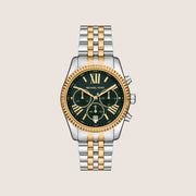 Michael Kors Women's Lexington Chronograph Green Dial Watch MK4984