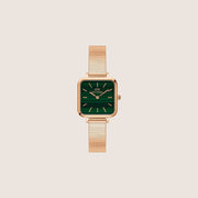 Daniel Wellington Women's Quadro Studio Rose Gold Green Dial Watch DW00100520