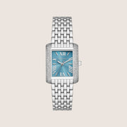 Michael Kors Women's Emery Clear Stone-Set Blue Dial Watch MK4829