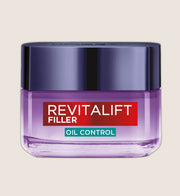 L'Oréal Paris Revitalift Filler 8H Oil Control Hyaluronic Gel Cream Instantly Replumps & Actively Regulate Sebum 50ml