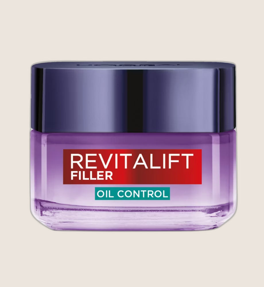 L'Oréal Paris Revitalift Filler 8H Oil Control Hyaluronic Gel Cream Instantly Replumps & Actively Regulate Sebum 50ml